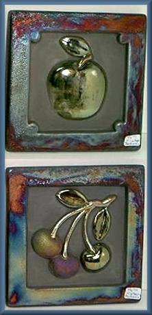 Mackenzie Raku Fruit Tiles