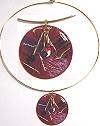 MAM Sunset Deep Red/Purple Necklace