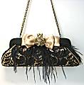 Mary Frances Aria Gold/Black Lace