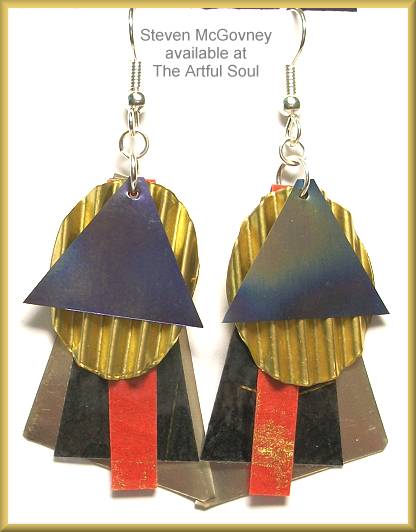 McGovney Splash of Red Corrugated Earrings
