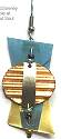 McGovney Copper on Blue Corrugated Earrings