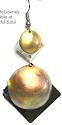 McGovney Trimetal on Black Dome Earrings