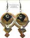 McGovney Black Squared Dome Earrings
