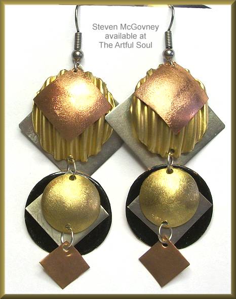 McGovney Lots of Brass Dome Earrings