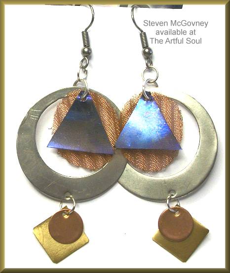 McGovney Copper Mesh Holes Earrings