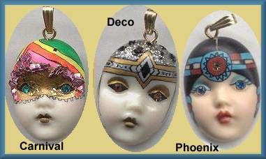 Adagio Porcelain Face Pendants