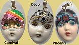 Adagio Porcelain Face Pendants