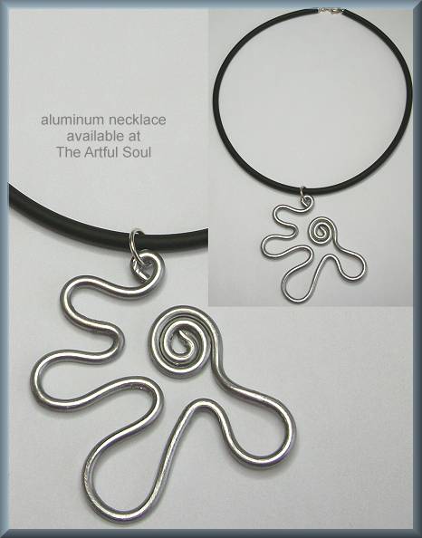 Squiggly Aluminum Pendant