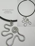 Squiggly Aluminum Pendant