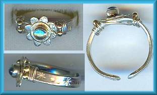 Mary Asquith Blue Topaz Flower Ring