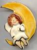 Art to Wear Crescent Moon Angel Pin