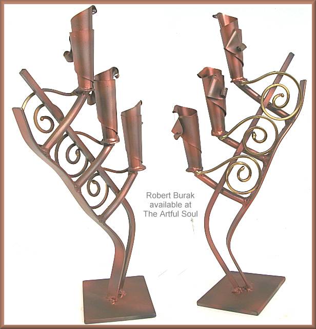 Robert Burak 3-Taper Candleholder