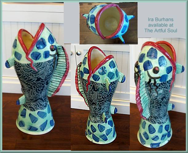 Ira Burhans Fish Vase