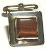 Cecelia Designs Red Tigers Eye Cuff Links