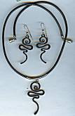 Lennart Eriksson Black Squiggle Necklace Set