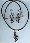 Lennart Eriksson Black Scroll Necklace Set