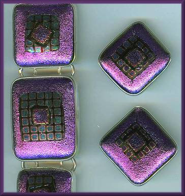 Libertad! Dichroic Purple Glass Bracelet