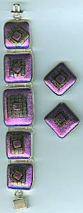 Libertad! Dichroic Purple Glass Bracelet