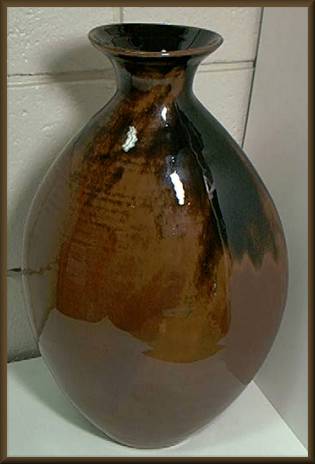 Mehr Tenmoku Tall Paddle Vase