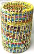 Spiral Recycled Plastic Yellow/Multi Wine Holder