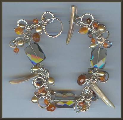 Mystical Madness Smoky Carnelian Charms Bracelet