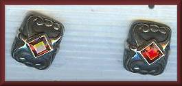 Mystical Madness Pillow Garnet Stud Earrings
