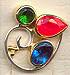 Michou Mardi Gras Cluster Earrings