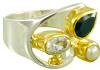 Michou Black&White Scrolls Ring