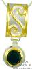 Michou Onyx Scrolls Pendant