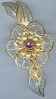 Michou Filigree Flower Pin