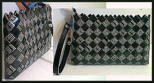 Nahui Ollin Rosy Cheeks Black Wristlet