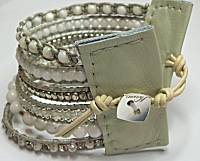 Nakamol Wide MultiStrand Cream Bracelet