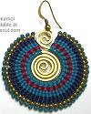 Nakamol Blue-Berry Woven Circle Earrings