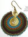 Nakamol Berry/Multi Woven Circle Earrings