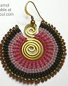 Nakamol Pink/Multi Woven Circle Earrings