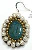 Nakamol Green/Pearl Earrings
