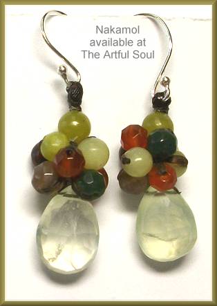 Nakamol Neutral Stone Cluster Earrings