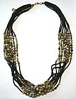 Nakamol Mutli-Strand Necklace, Earthtones/Black