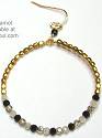 Nakamol Black/White Big Beaded Loop Earrings