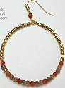 Nakamol Orange Big Beaded Loop Earrings