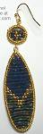 Nakamol Navy/Gold Elongated Earrings
