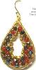 Nakamol Teardrop Earrings, Orange/Gold