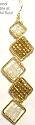 Nakamol Square Steps Earrings, Golden