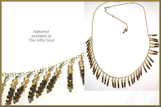 Nakamol Fringe Choker Necklace, Champagne/Gold
