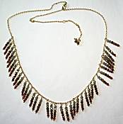 Nakamol Fringe Choker Necklace, Orange/Gold