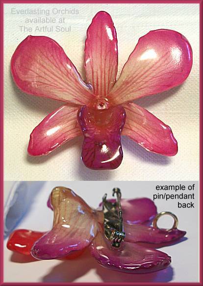 Dendrobium Pink Orchid Pin/Pendant