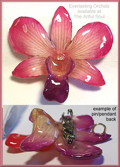 Dendrobium Pink Orchid Pin/Pendant