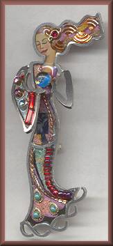 Seeka Globe Lady Pin