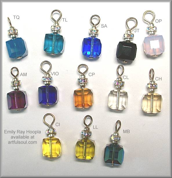 Emily Ray Hoopla Crystal Cube Ear Charms
