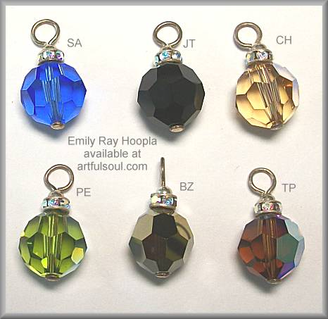 Emily Ray Hoopla Crystal Round Ear Charms